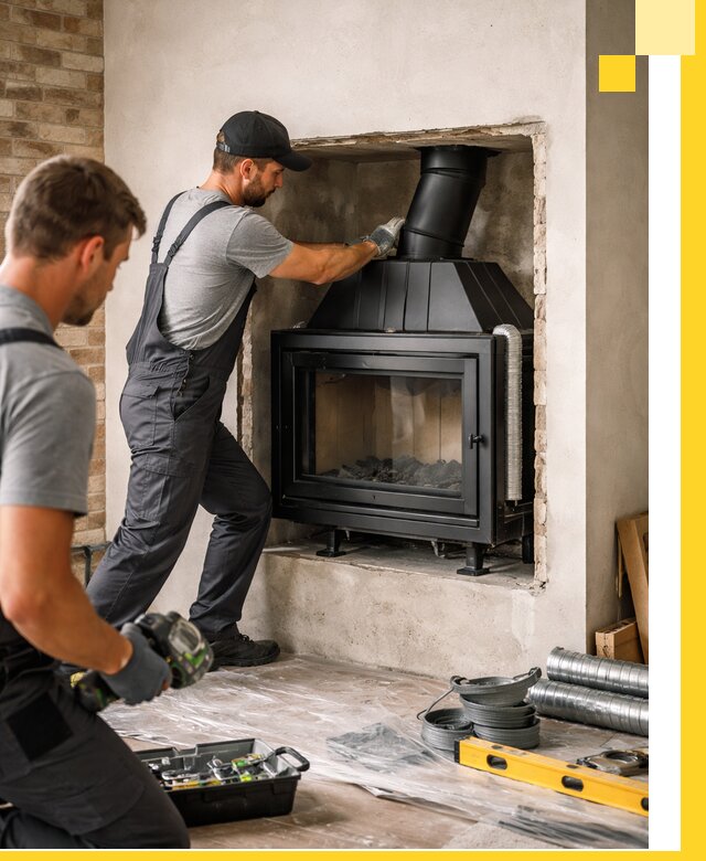 Установка каминных топок в Шумерле: монтаж, подключение