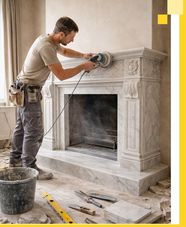 Изготовление и установка мраморных каминов в Шумерле под ключ