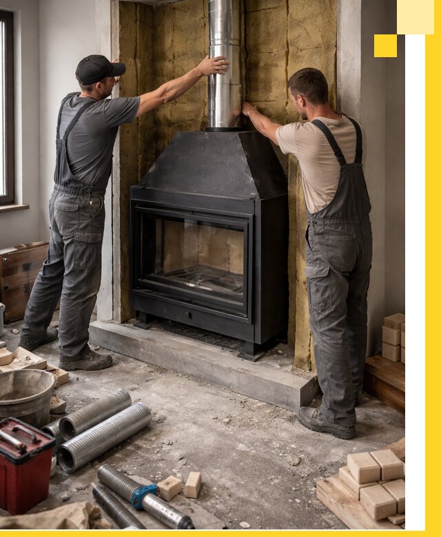 Изготовление и монтаж закрытых каминов в Шумерле под ключ