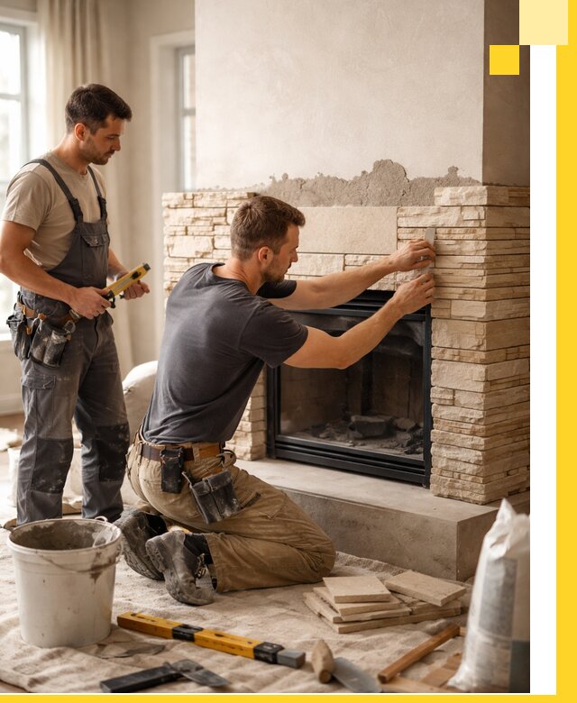 Установка и монтаж каминов для загородного дома в Шумерле