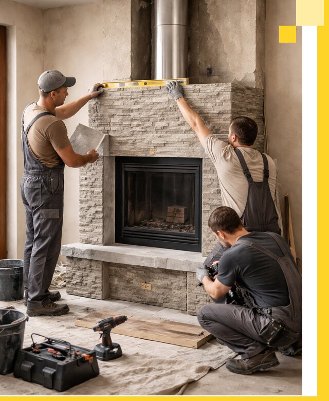 Профессиональный монтаж каминов под ключ в Шумерле для дома