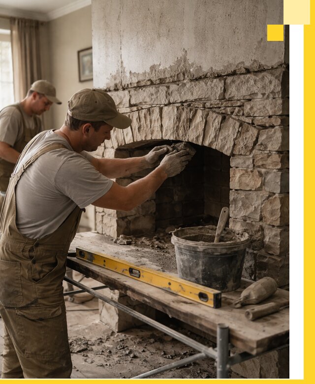 Изготовление каминов под ключ в Шумерле, монтаж и отделка