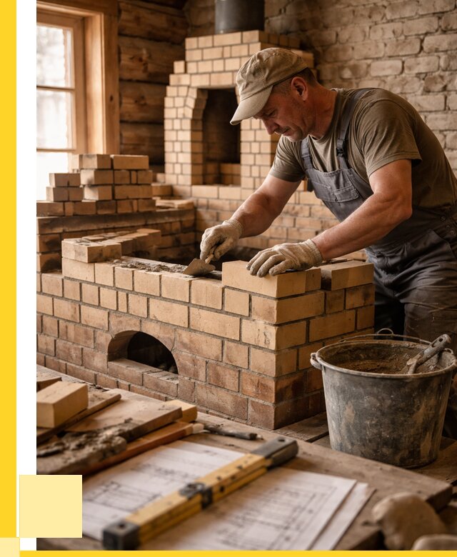 Кладка печей из кирпича в Шумерле цены от 32589 р. - ЭриданШмр