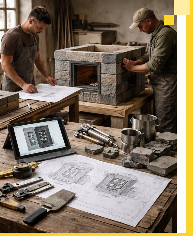 Разработка проектов печей с согласованием и монтажом в Шумерле