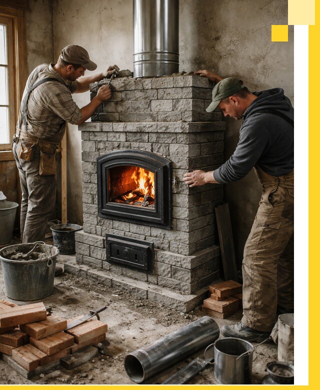 Производство, поставка и монтаж дровяных печей в Шумерле