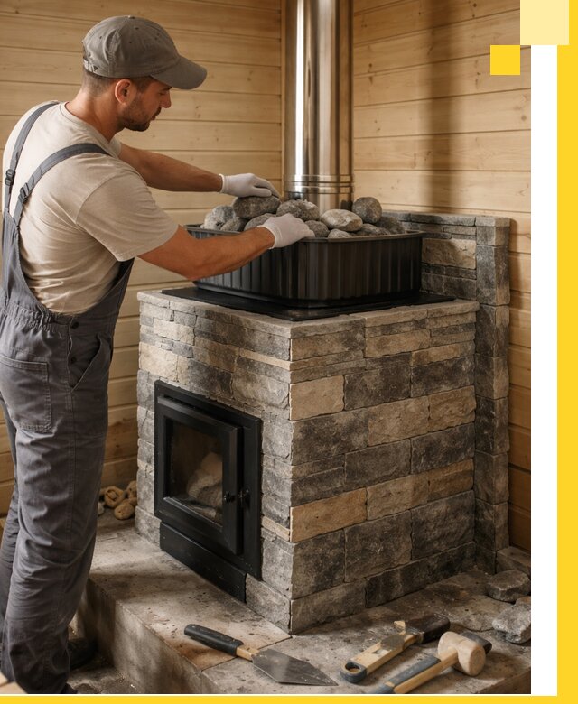 Печи для парной в Шумерле, производство, монтаж и обслуживание