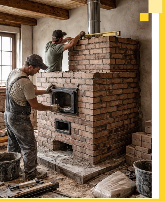 Печи для загородного дома под ключ в Шумерле — монтаж и сервис