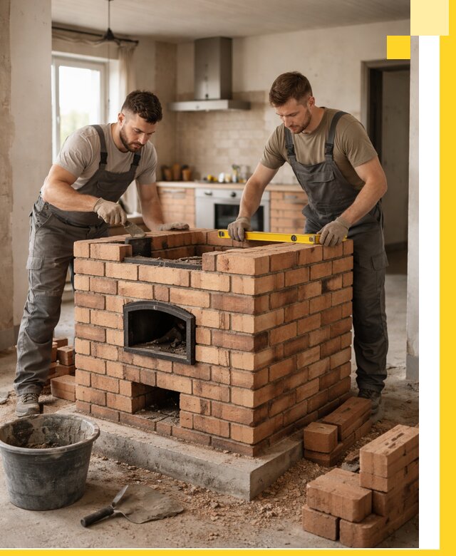 Установка и монтаж печей в частном доме в Шумерле под ключ