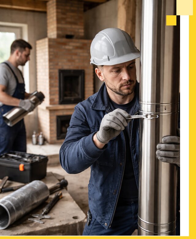 Профессиональный монтаж дымоходов для печей в Шумерле