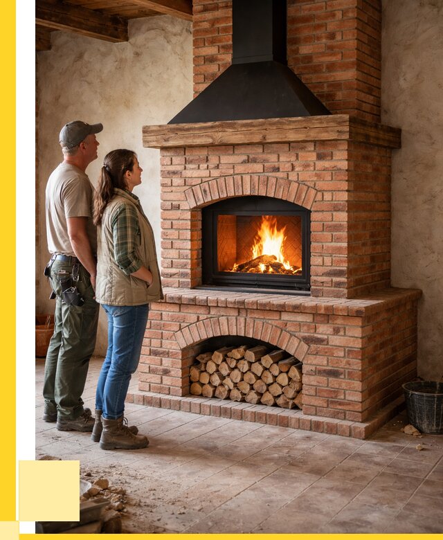 Печи камины из кирпича в Шумерле от 130356 р. | ЭриданШмр