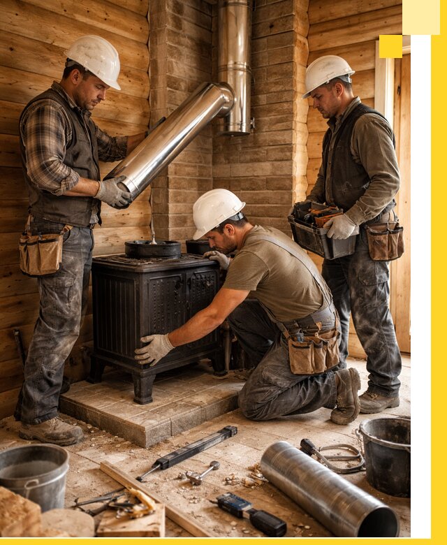 Профессиональный монтаж банных печей и дымоходов в Шумерле