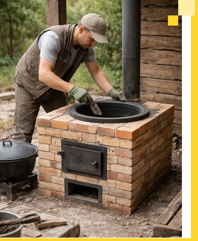 Изготовление и установка печей для казана в Шумерле под ключ