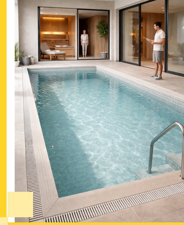 Отделка бассейна пленкой ПВХ в Шумерле от 3802 р. - ЭриданШмр