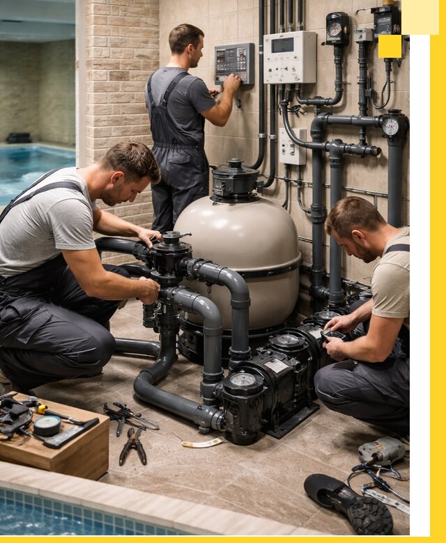 Комплексное оборудование для бассейнов под ключ в Шумерле