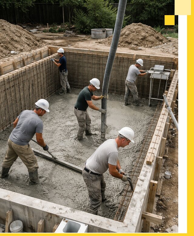 Строительство бетонных бассейнов под ключ в Шумерле