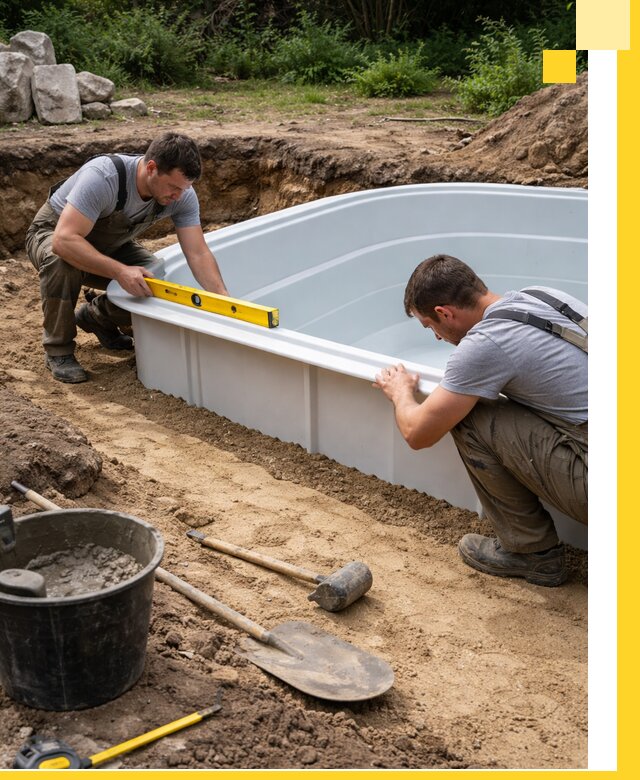 Производство и установка пластиковых бассейнов в Шумерле под ключ