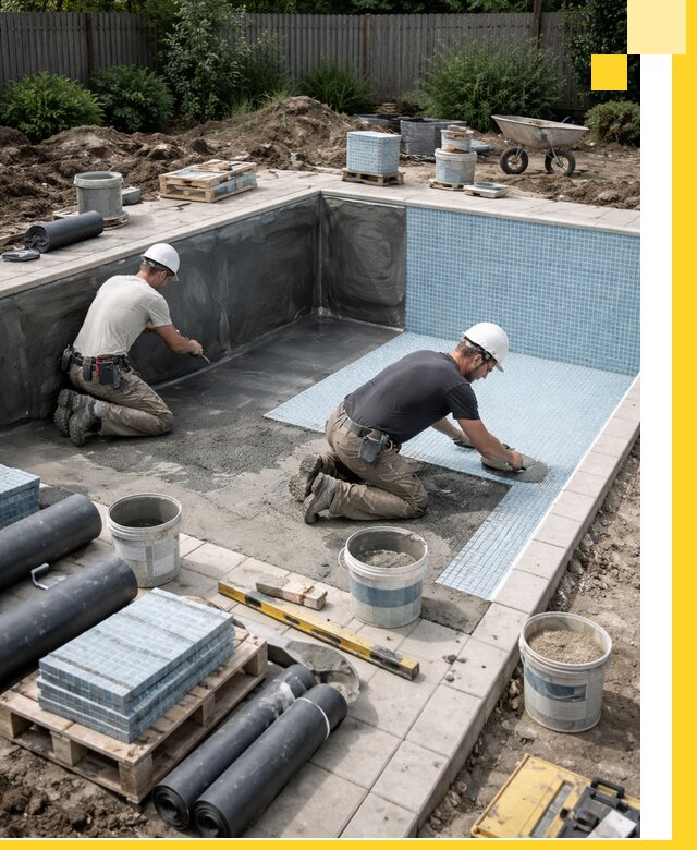 Проектирование и строительство стационарных бассейнов в Шумерле