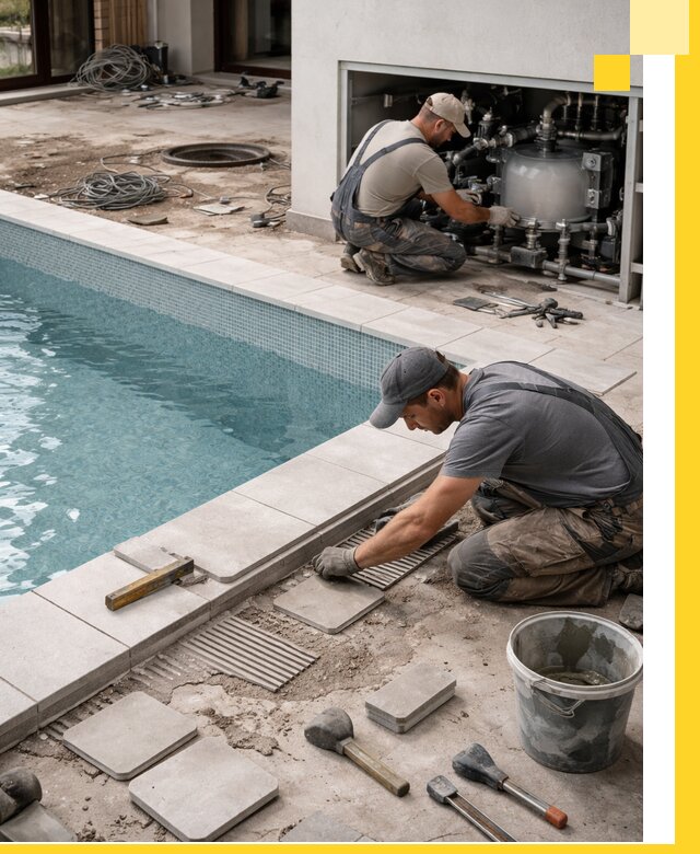 Строительство и монтаж бассейнов в коттедже в Шумерле