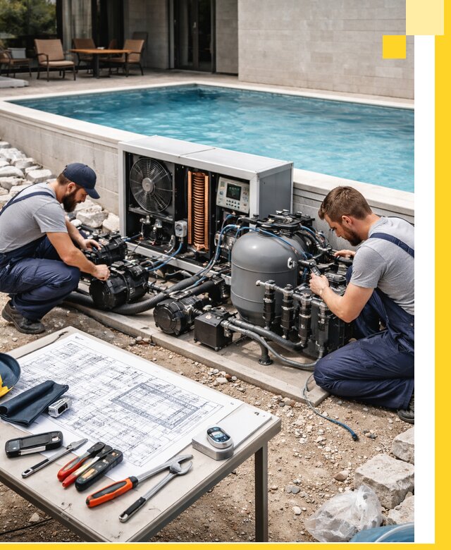 Проектирование и монтаж бассейнов с подогревом в Шумерле