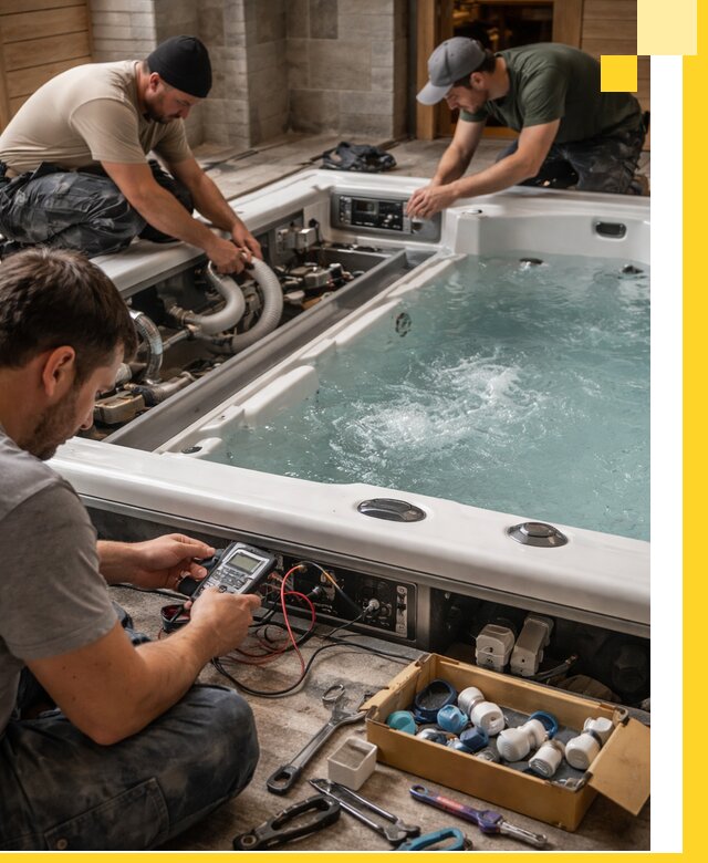 Гидромассажные бассейны под ключ в Шумерле, дизайн и монтаж