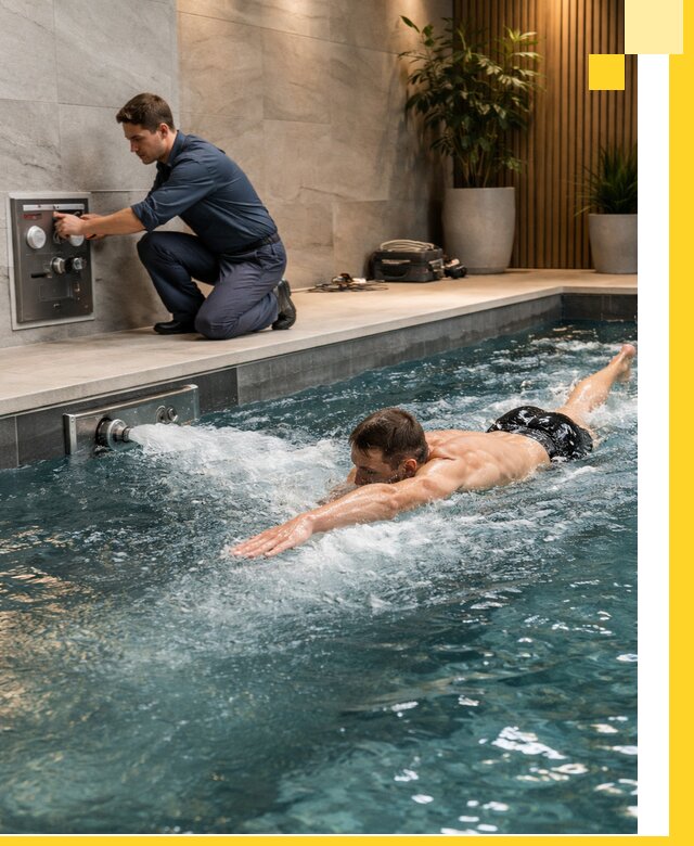 Проектирование и монтаж бассейнов с противотоком в Шумерле