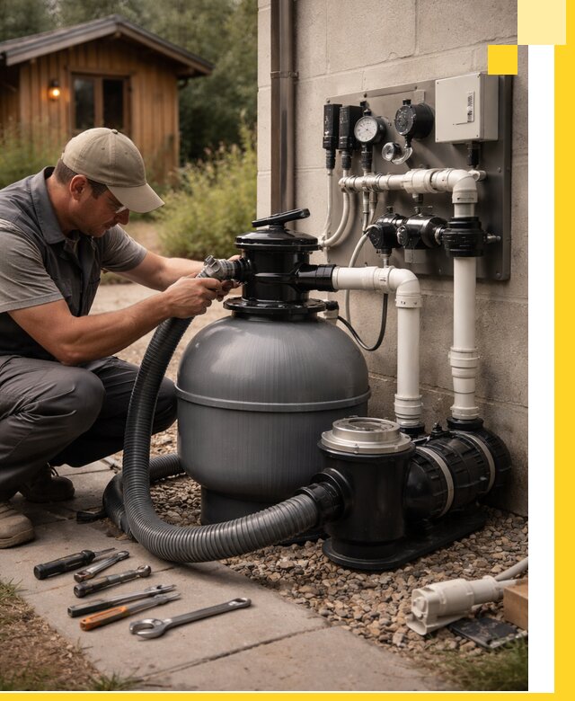 Продажа и монтаж фильтров и насосов для бассейнов в Шумерле