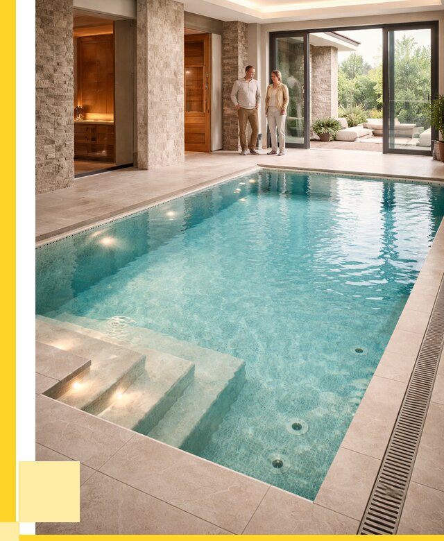 Бассейн во дворе в Шумерле: проект, отделка от 1303560 р. | ЭриданШмр