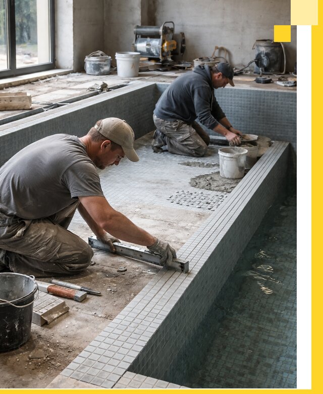 Строительство бассейна в частном доме в Шумерле под ключ