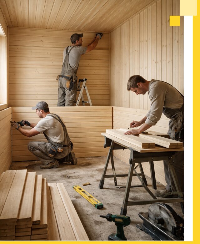 Обшивка саун в Шумерле из натуральной древесины под ключ