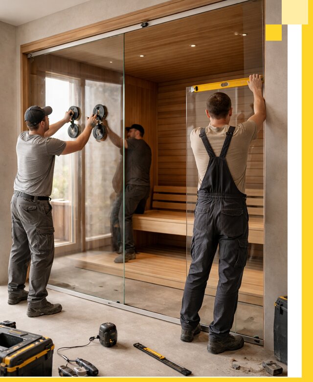 Производство и монтаж стеклянных саун под ключ в Шумерле