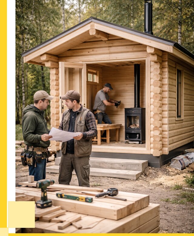 Монтаж бань под ключ в Шумерле — от 217260 р. | ЭриданШмр