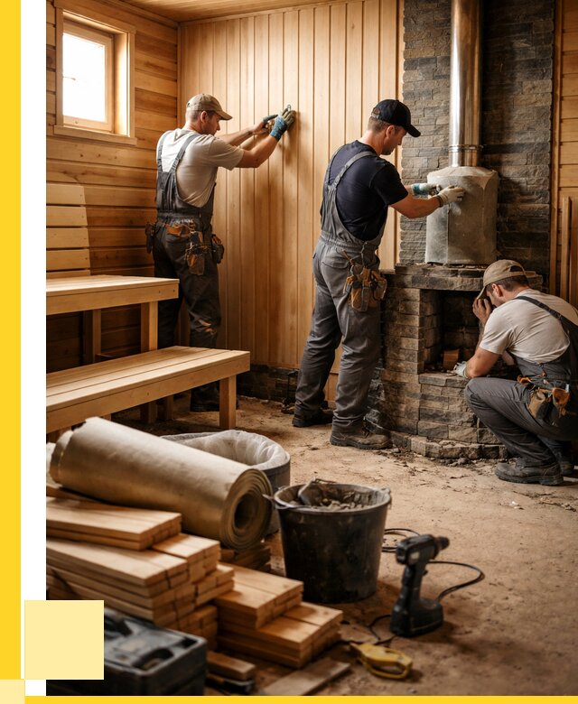 Ремонт бань под ключ в Шумерле от 48884 р. | ЭриданШмр