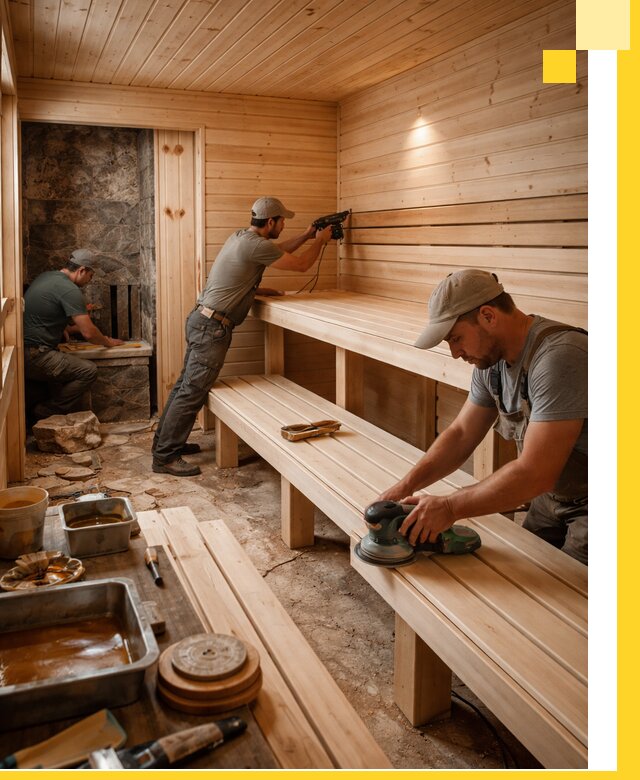 Профессиональная отделка бань в Шумерле под ключ, с гарантией