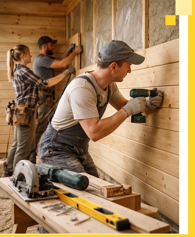 Обшивка бань под ключ в Шумерле: отделка стен и потолков