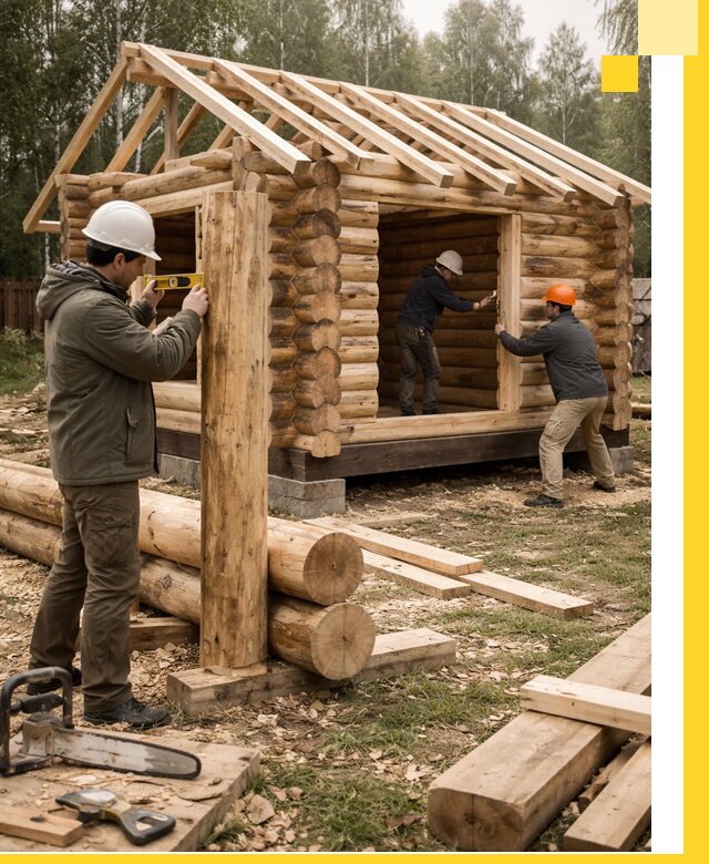 Строительство бань для дачи под ключ в Шумерле с доставкой и монтажом