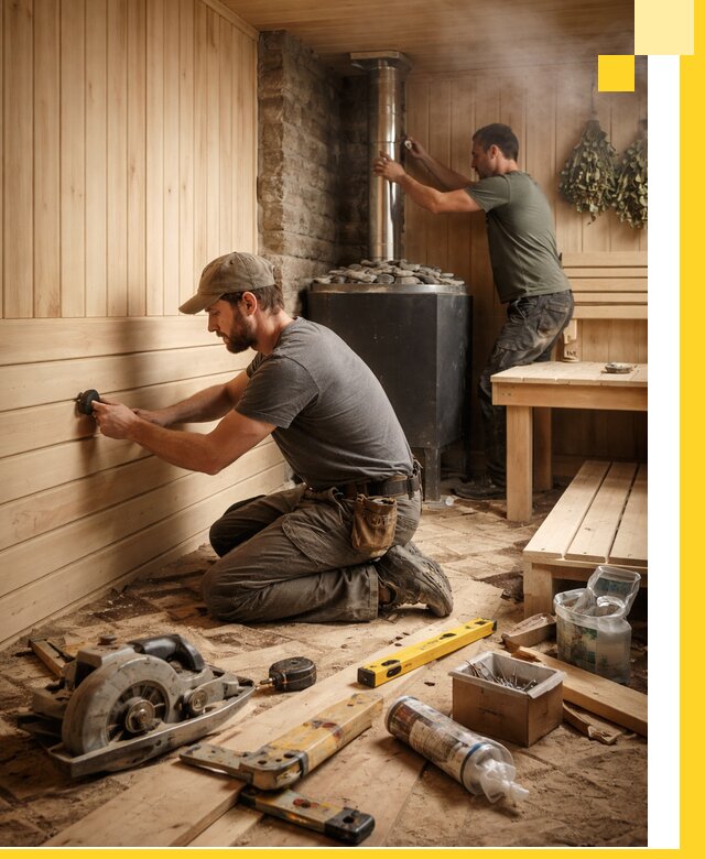 Полное строительство и оснащение парных под ключ в Шумерле