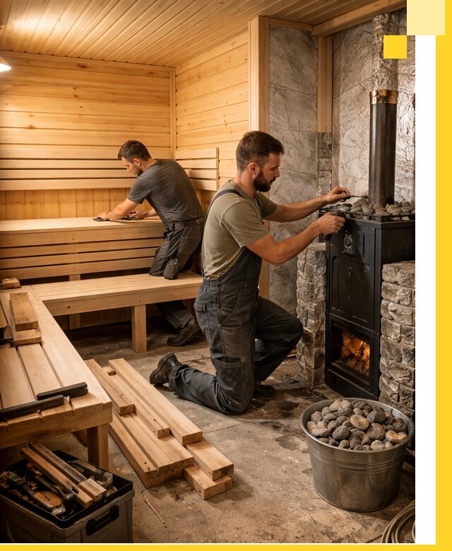 Дизайн и строительство интерьеров бань под ключ в Шумерле