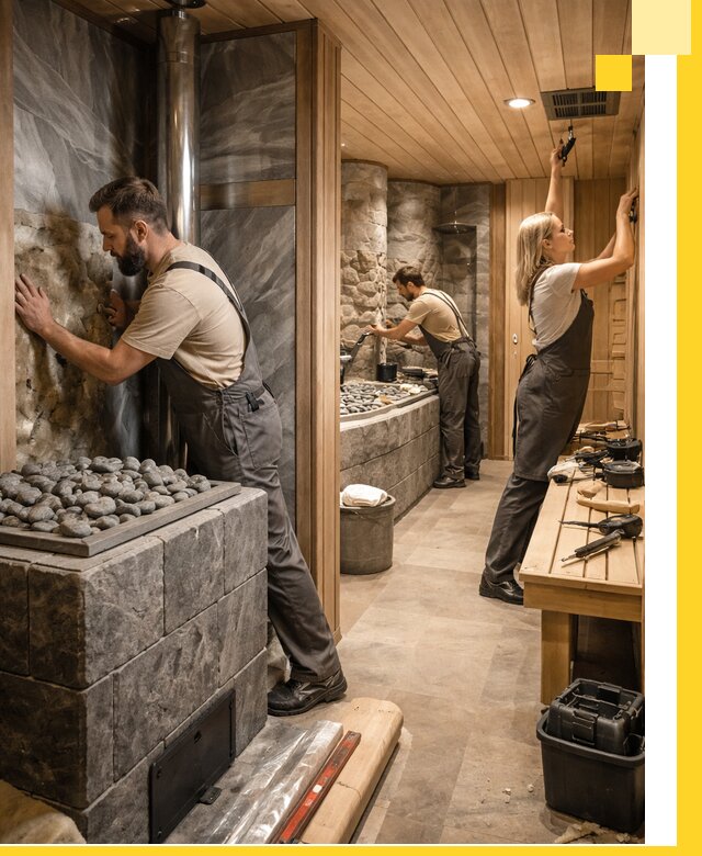 Строительство бань и SPA процедур в Шумерле под ключ и отделкой