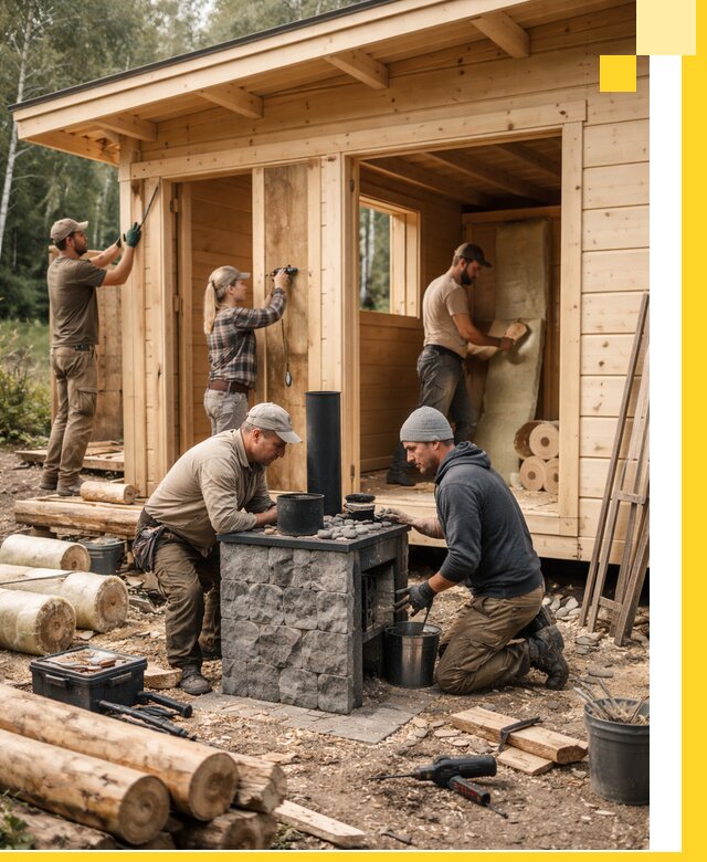 Купить баню под ключ в Шумерле строительство монтаж отделка