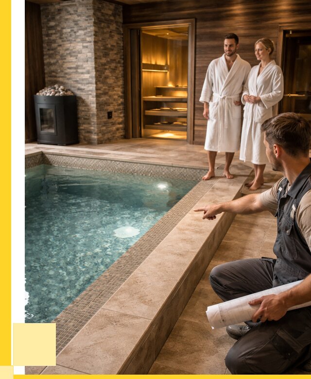 Проект бани с бассейном под ключ в Шумерле от 70610 р. | ЭриданШмр