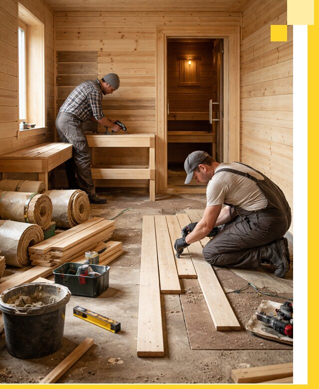 Индивидуальный проект бани с комнатой отдыха под ключ в Шумерле