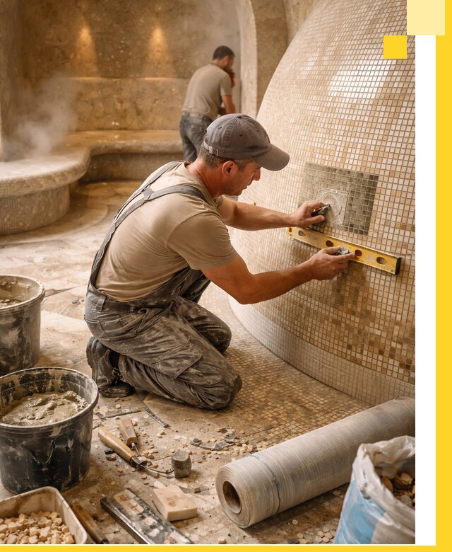 Хамам под ключ в Шумерле: проектирование, строительство, отделка