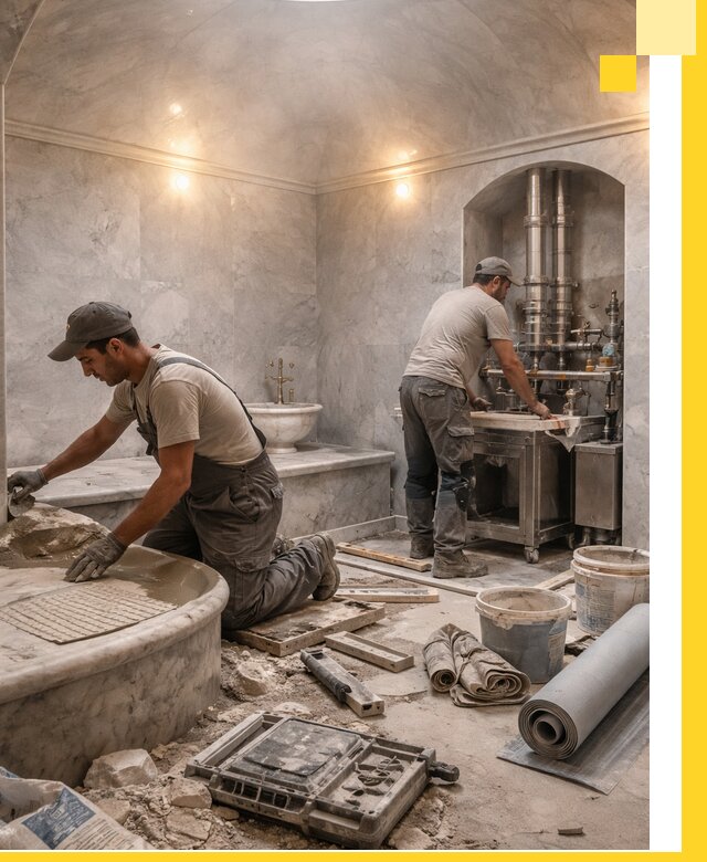 Строительство турецких бань хаммам под ключ в Шумерле