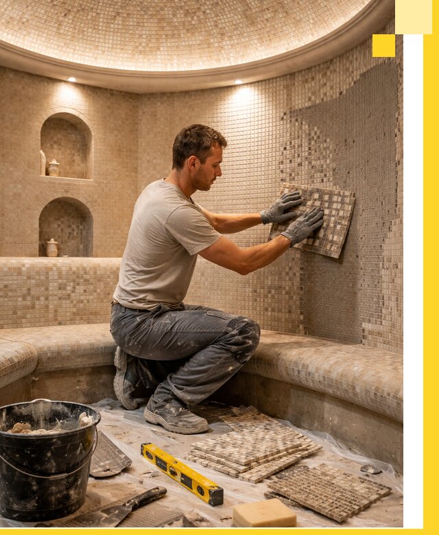 Устройство и монтаж домашнего хамама под ключ в Шумерле