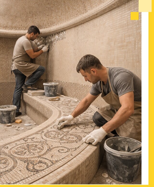 Плитка для хамама в Шумерле, укладка, подбор и поставка