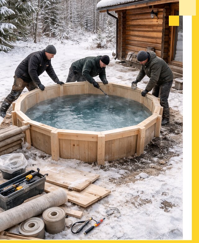 Изготовление и установка ледяных купелей под ключ в Шумерле