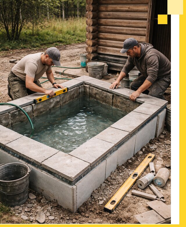 Изготовление и установка холодных купелей под ключ в Шумерле